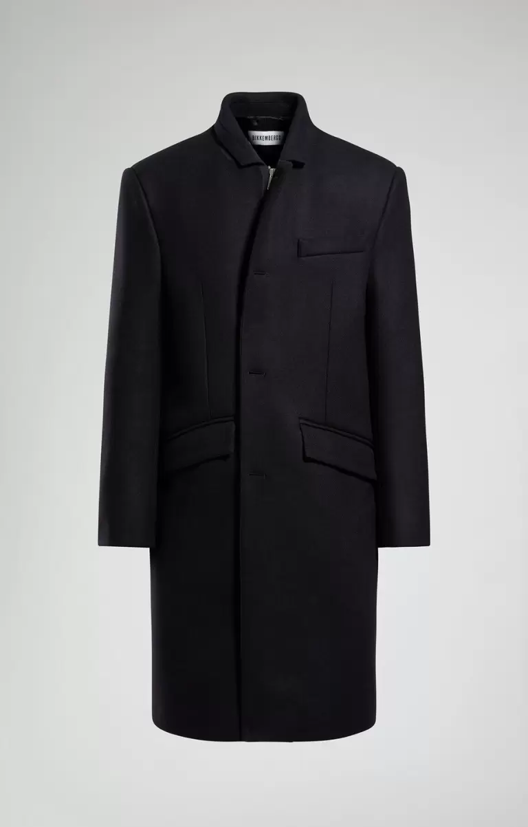Homme Blazers & Vestes Bikkembergs Men's Coat In Technical Wool Black - 1