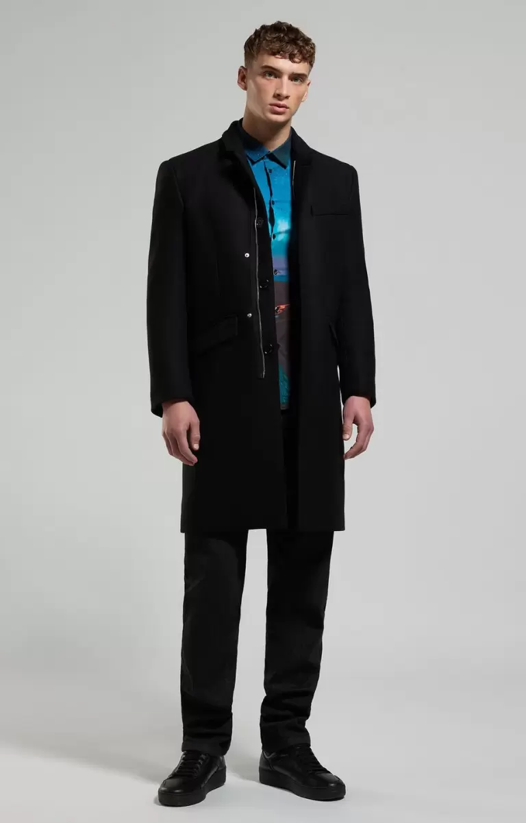 Homme Blazers & Vestes Bikkembergs Men's Coat In Technical Wool Black - 3