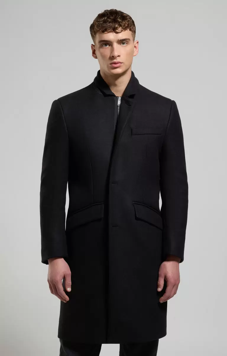 Homme Blazers & Vestes Bikkembergs Men's Coat In Technical Wool Black - 4