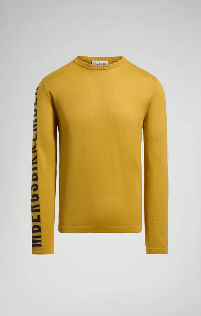 Tricots Bikkembergs Homme Men's Sweater With Jacquard Logo Sauterne - 1