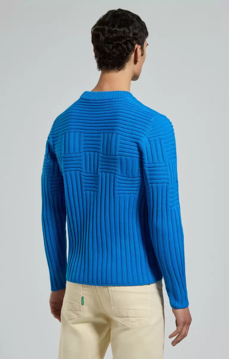 Tricots Princess Blue Bikkembergs Homme Men's All-Over Knit Sweater - 2