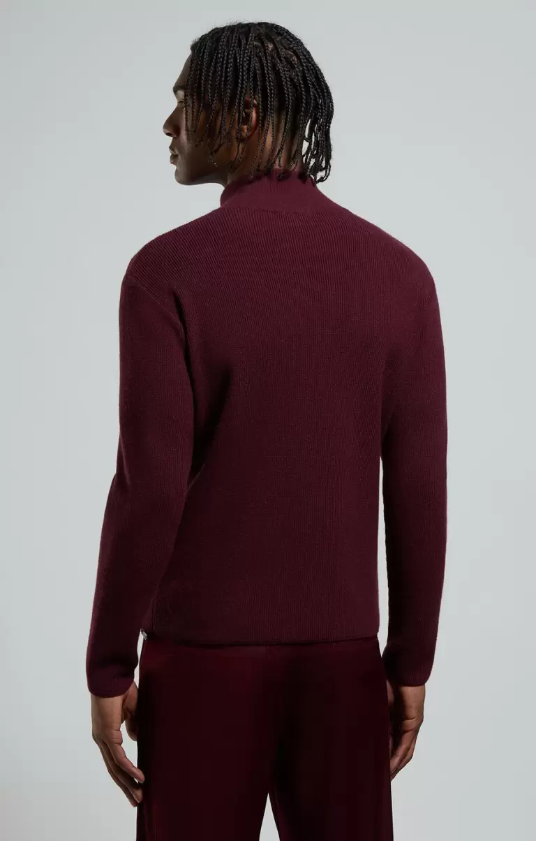 Tricots Homme Men's Knit Pullover With Zip Potent Purple Bikkembergs - 2