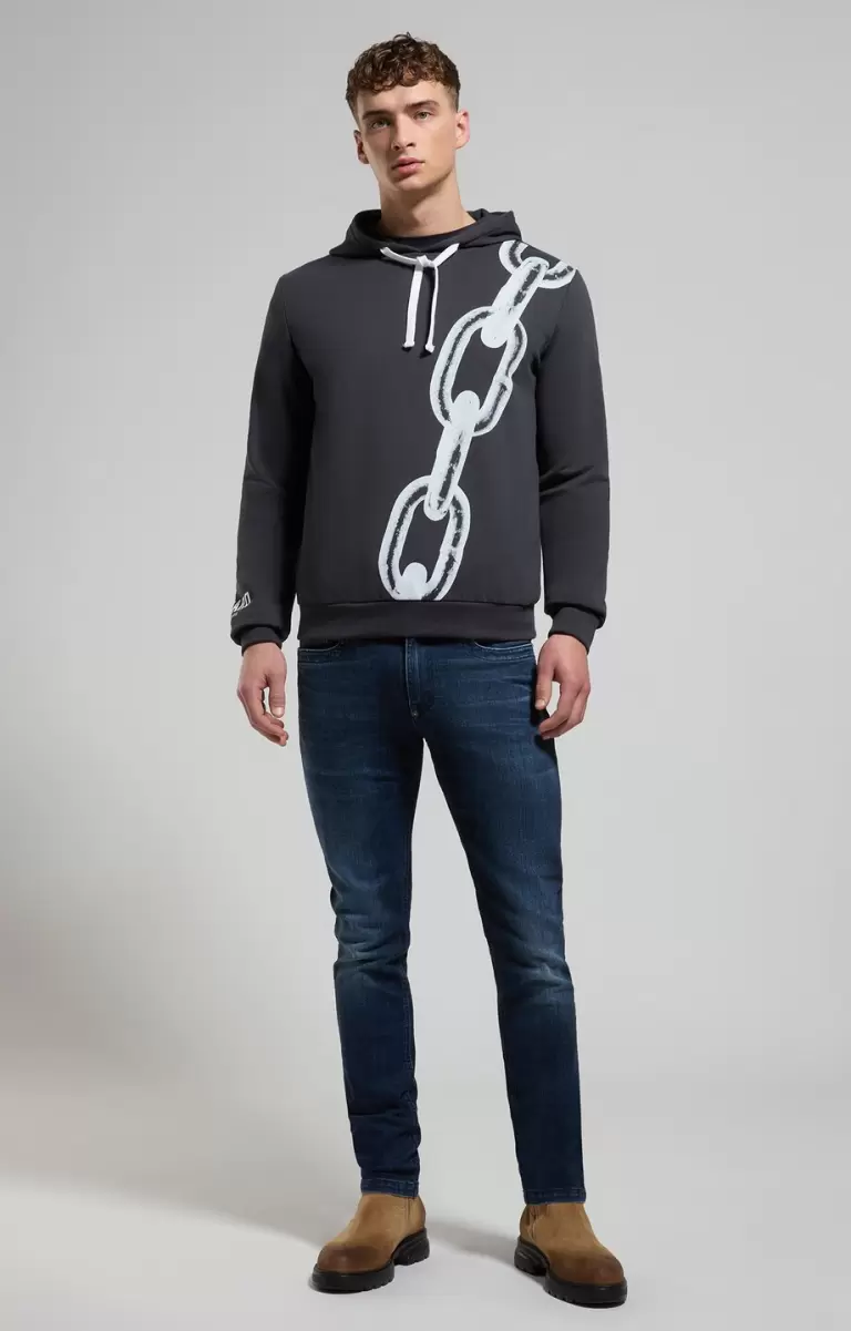 Homme Bikkembergs Survêtements Men's Chain Sweatshirt Pirate Black - 3