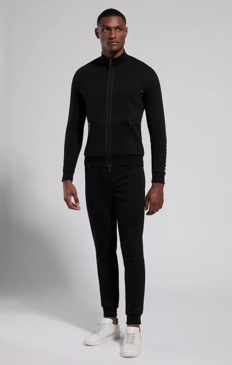 Black Survêtements Printed Men's Sweatshirt Homme Bikkembergs - 3