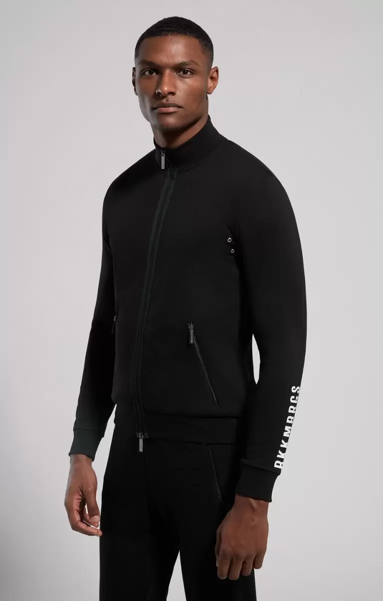 Black Survêtements Printed Men's Sweatshirt Homme Bikkembergs - 4