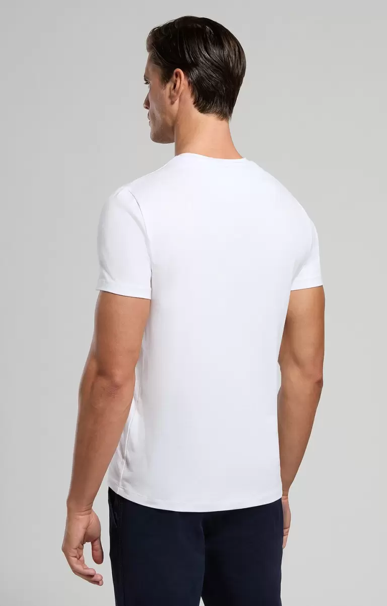 Soccer Print Men's T-Shirt White Homme Bikkembergs T-Shirts - 2