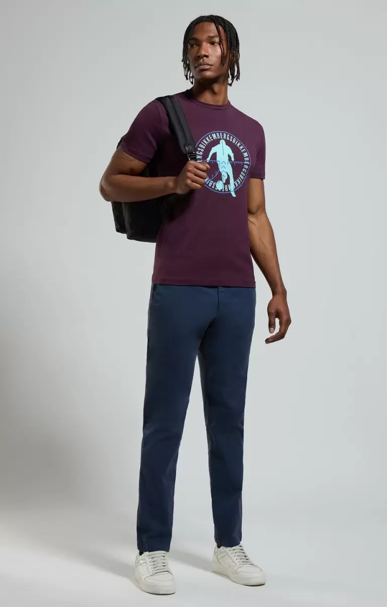 T-Shirts Soccer Print Men's T-Shirt Potent Purple Bikkembergs Homme - 3