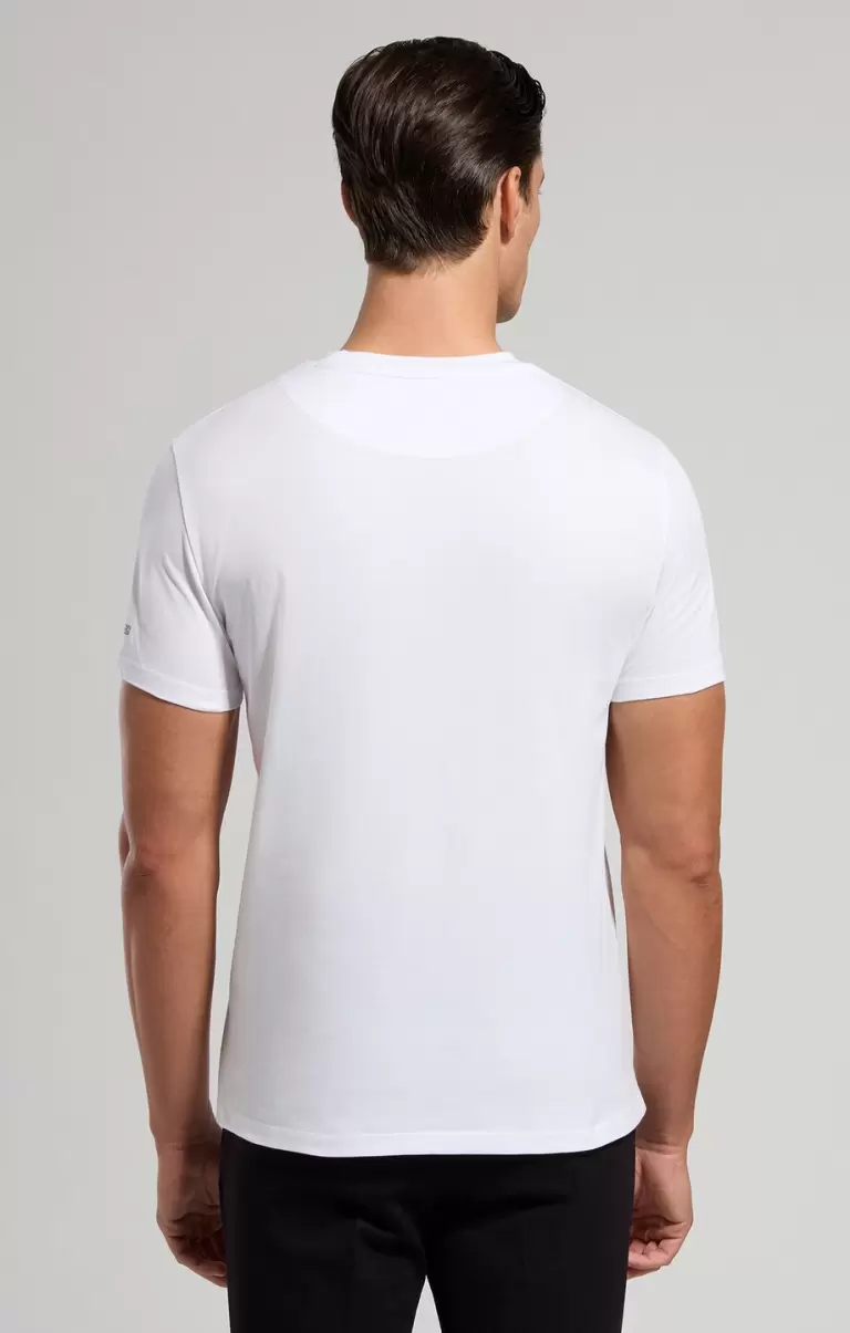 Homme T-Shirts Men's T-Shirt With Gamer Print White Bikkembergs - 2