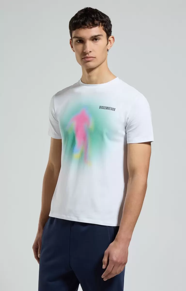Bikkembergs White T-Shirts Homme Men's T-Shirt With Gamer Print - 4