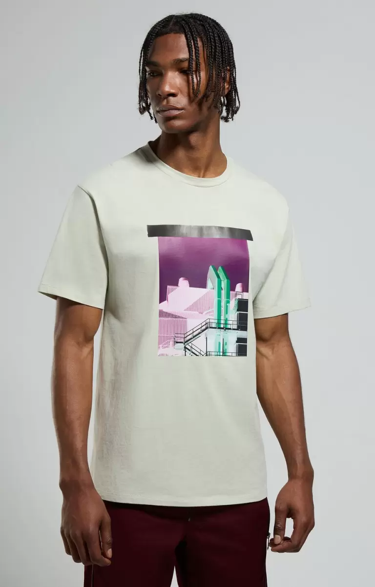 Smoke Men's Print T-Shirt Homme T-Shirts Bikkembergs - 4