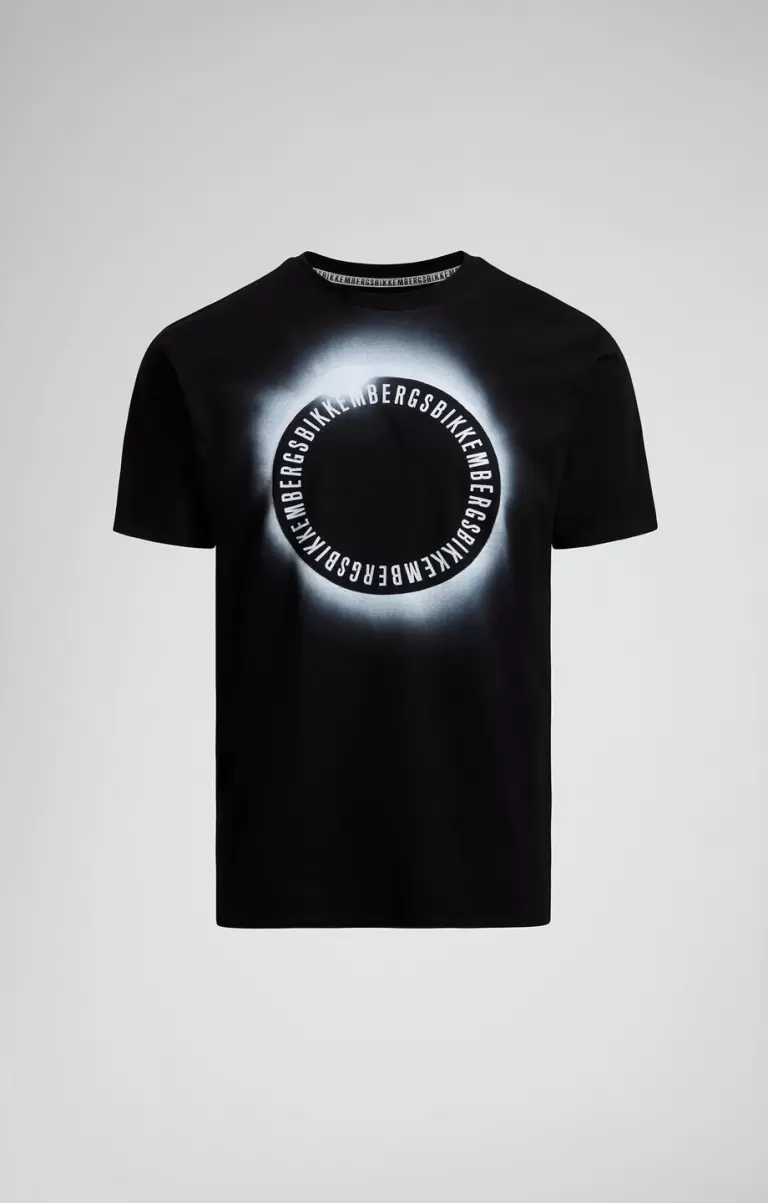 Men's Print T-Shirt Homme Black T-Shirts Bikkembergs - 1