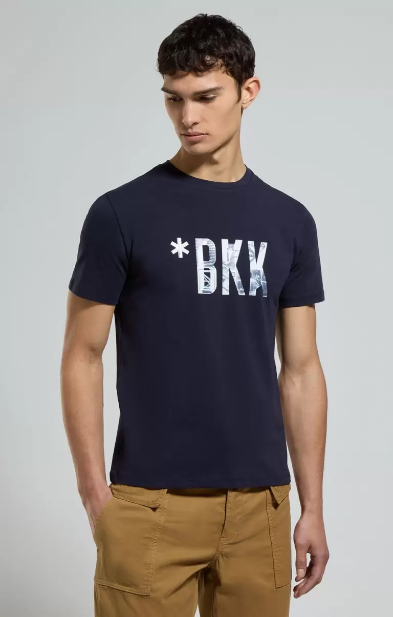 Homme Men's Print T-Shirt T-Shirts Bikkembergs Dress Blues - 4