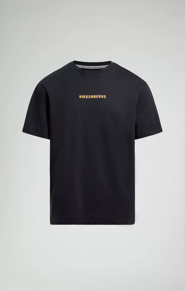 Bikkembergs Homme T-Shirts Pirate Black Men's T-Shirt With Gamer Print - 1
