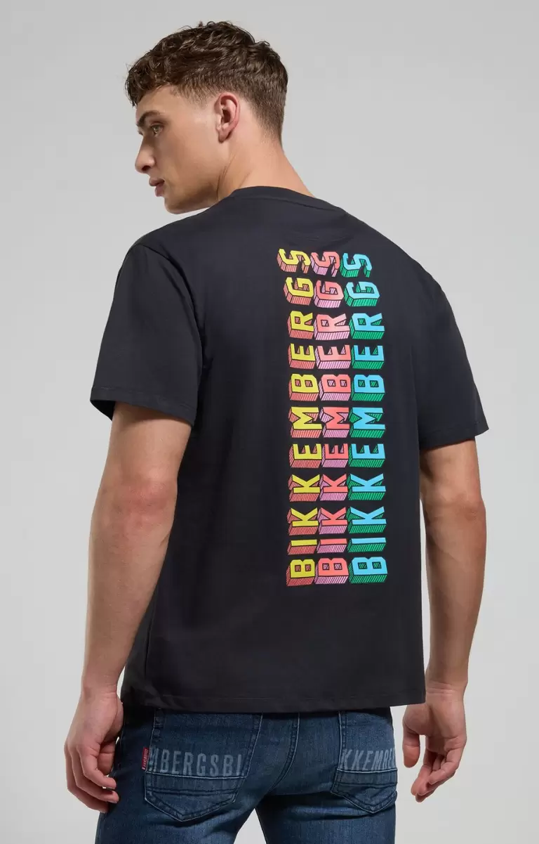Bikkembergs Homme T-Shirts Pirate Black Men's T-Shirt With Gamer Print - 2