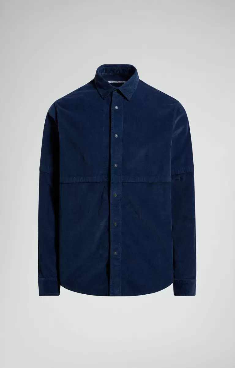 Dress Blues Chemises Corduroy Shirt Bikkembergs Homme - 1