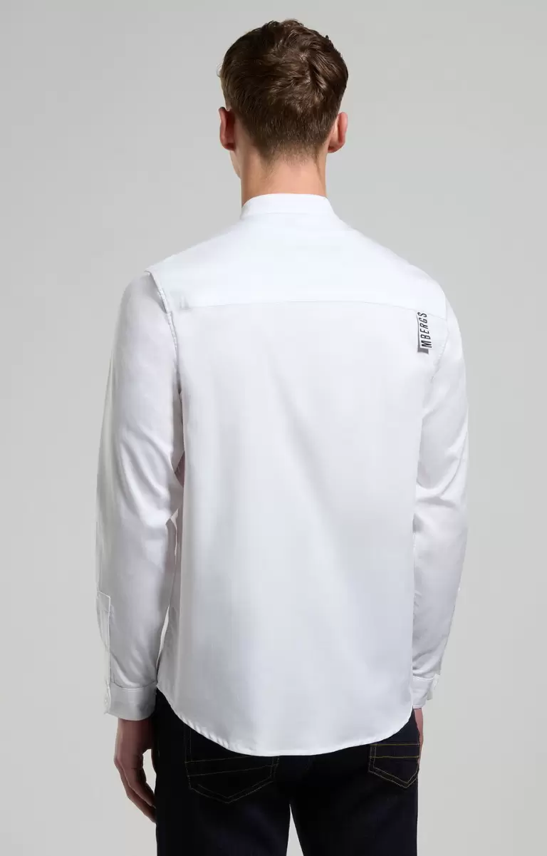 Bikkembergs Men's Shirt With Stitching Homme White Chemises - 2