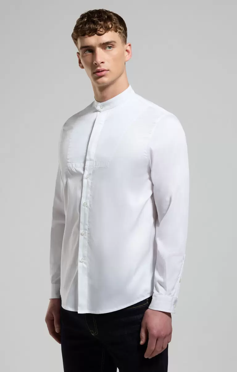 Bikkembergs Men's Shirt With Stitching Homme White Chemises - 4