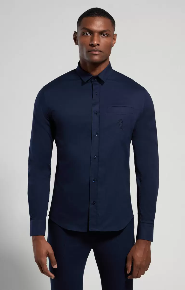 Chemises Men's Player Shirt Homme Dress Blues Bikkembergs - 4
