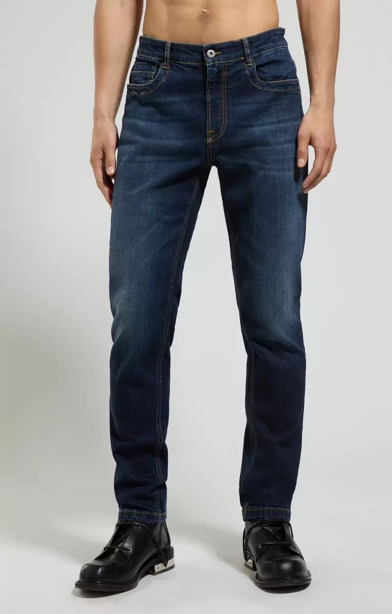 Jeans Blue Denim Bikkembergs Homme Men's Slim Fit Jeans - 4