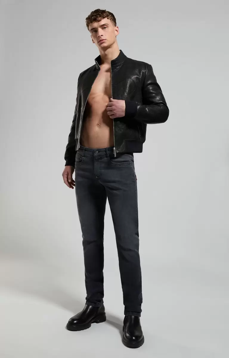 Homme Bikkembergs Jeans Black Slim Fit Men's Jeans - 3