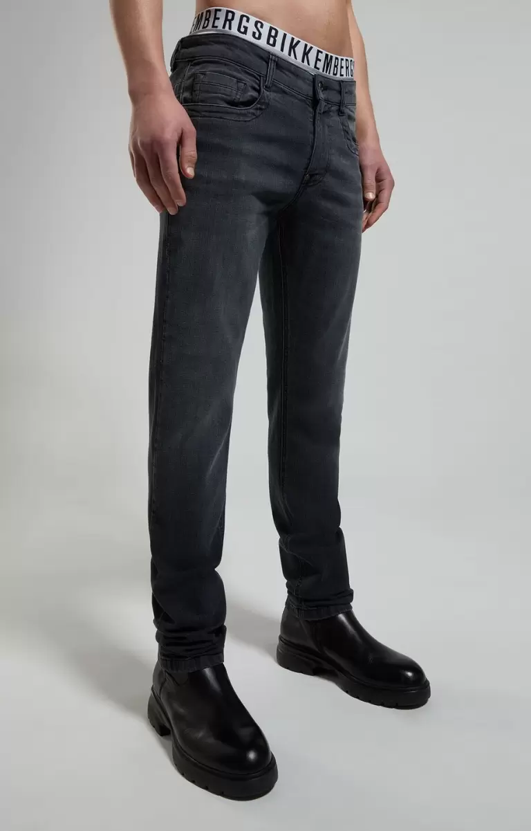 Homme Bikkembergs Jeans Black Slim Fit Men's Jeans