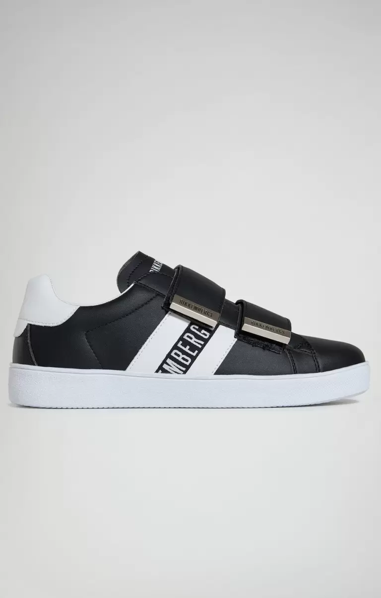 Recoba M Men's Sneakers With Strap Homme Bikkembergs Black/White Sneakers - 1