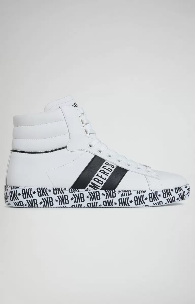 Homme White/Black Recoba M Men's Sneakers With Printed Sole Sneakers Bikkembergs - 1