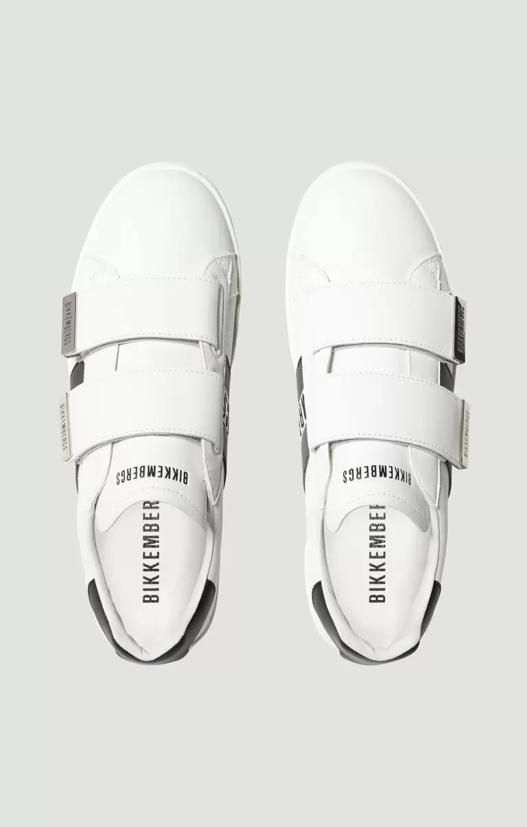 White/Black Bikkembergs Men's Sneakers - Recoba M Sneakers Homme - 3