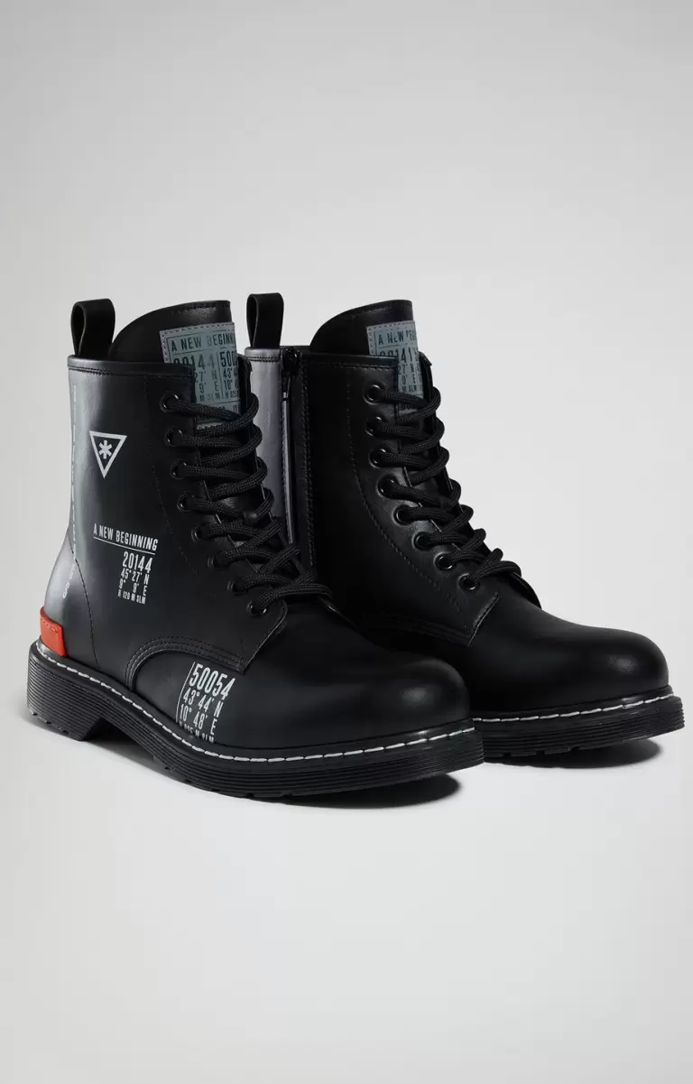 Homme Bottes Printed Ankle Boots – Comb Man Bikkembergs Black