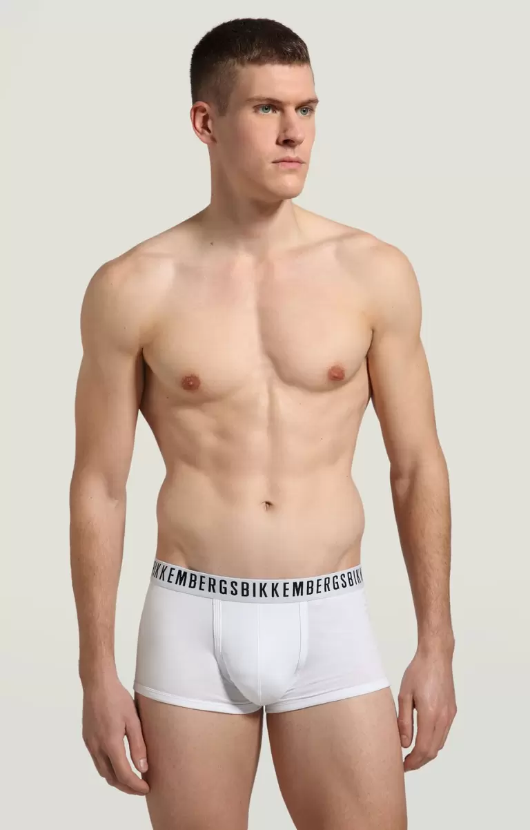 White Boxers Bikkembergs Homme 3-Pack Men's Boxers In Stretch Cotton
