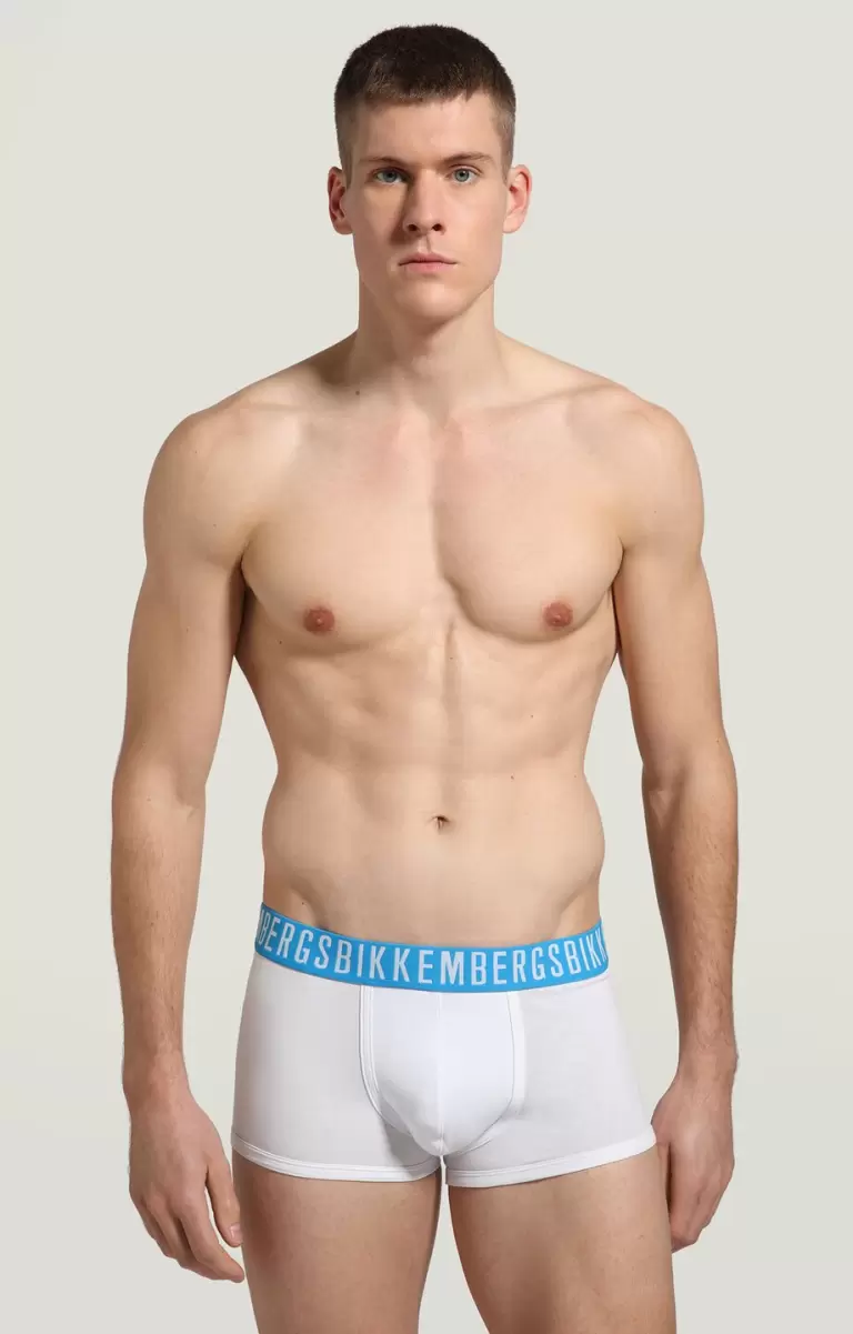 Homme Boxers 2-Pack Men's Boxers In Organic Cotton Bikkembergs White