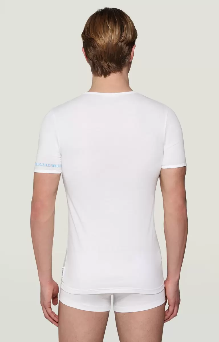 White Homme Tricots De Peau Men's Undershirt In Organic Cotton Bikkembergs - 1