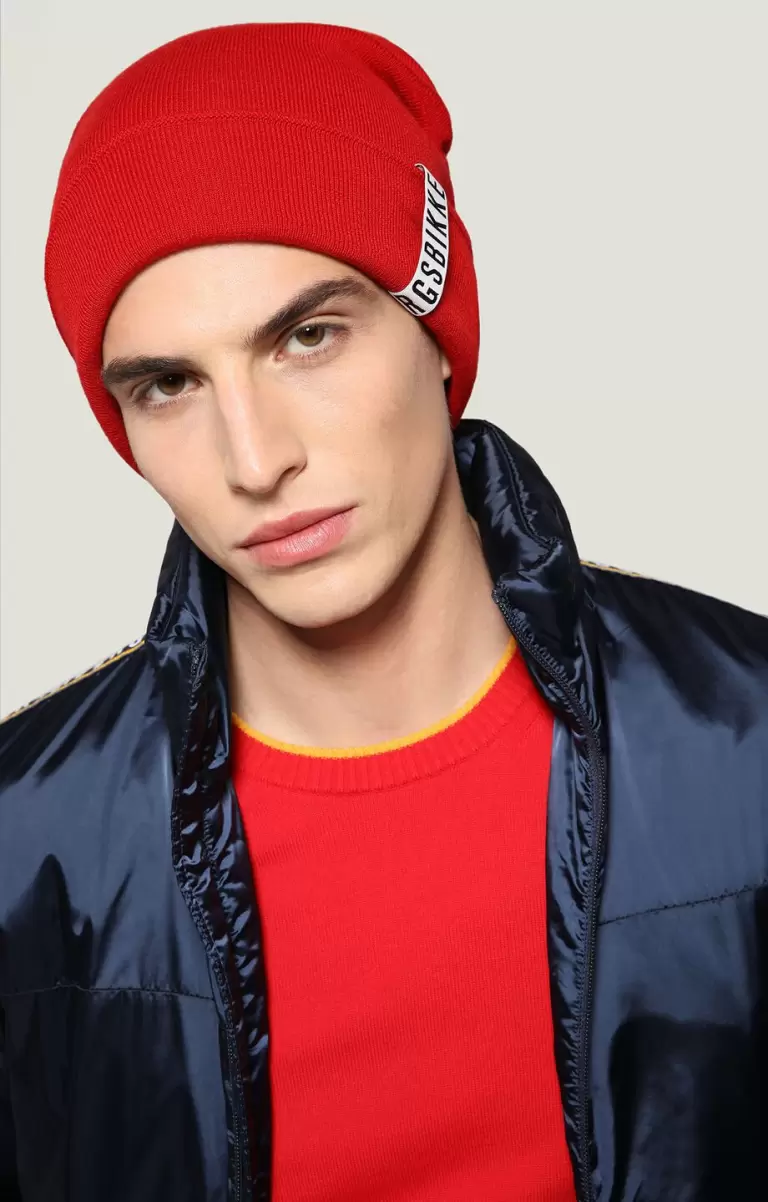 Red Homme Chapeaux Bikkembergs Men's Hat With Tape - 2