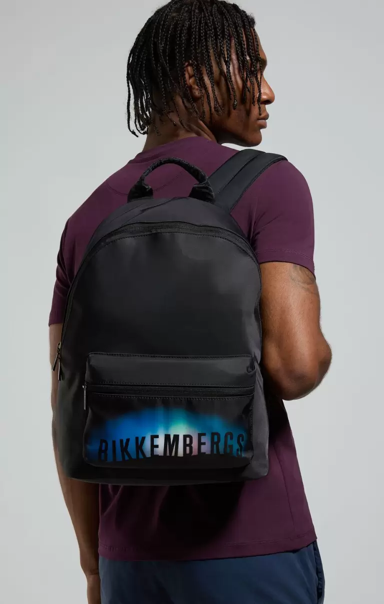 Men's Backpack Bkk-Star Print Bikkembergs Black Sacs À Dos Homme - 3