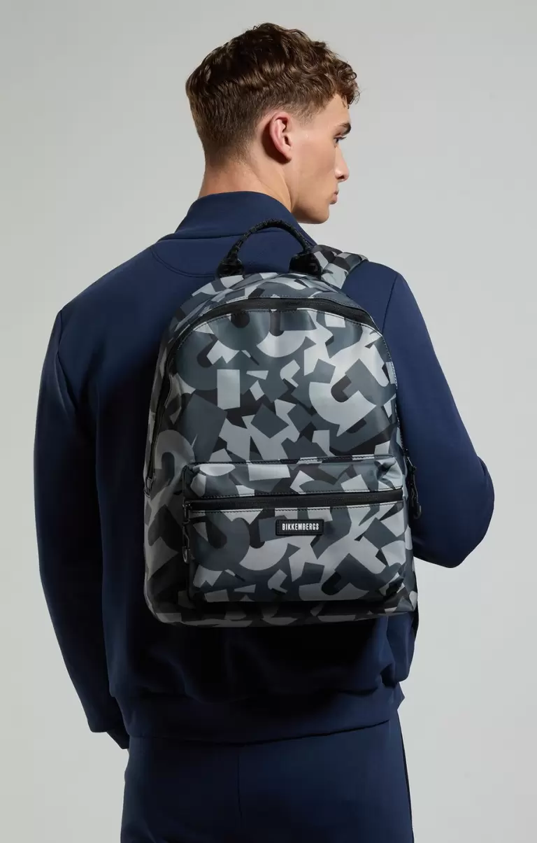 Bikkembergs Sacs À Dos Homme Men's Backpack Bkk-Star Camouflage Grey - 3