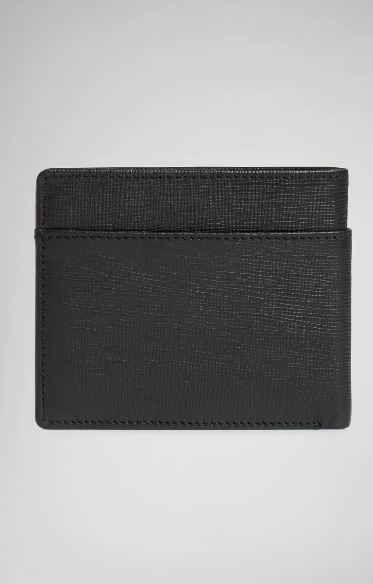 Black Portefeuilles Men's Wallet In Saffiano Leather Bikkembergs Homme - 1