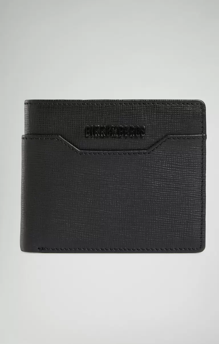 Black Portefeuilles Men's Wallet In Saffiano Leather Bikkembergs Homme
