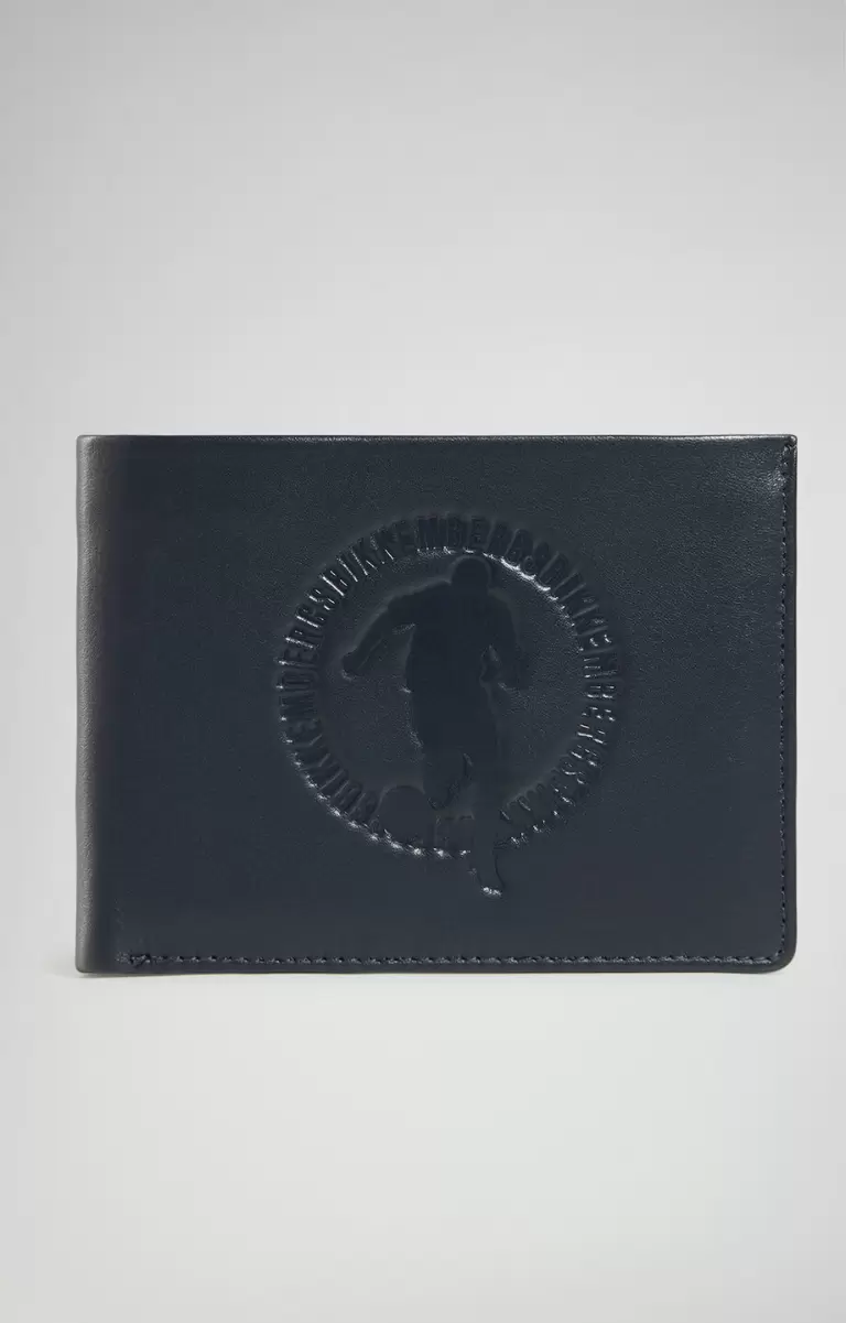 Portefeuilles Homme Men's Wallet With Embossed Logo Blue Bikkembergs