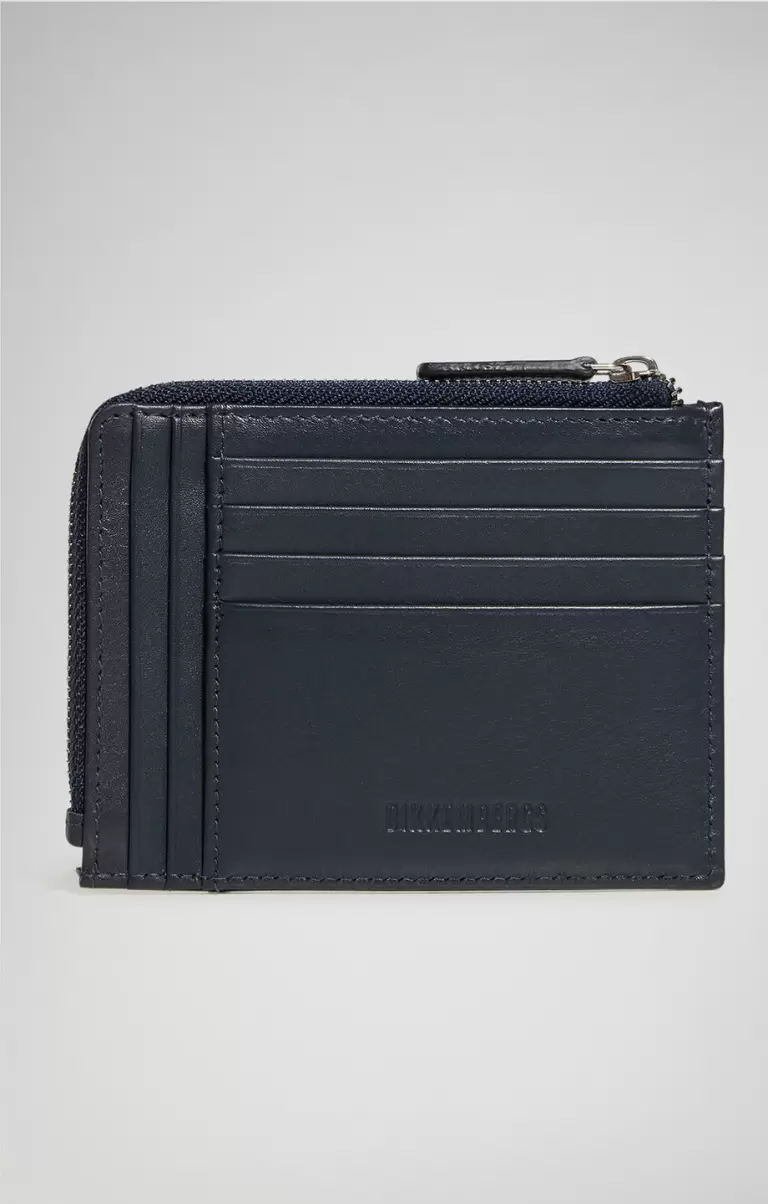 Bikkembergs Blue Portefeuilles Homme Compact Men's Wallet With Embossed Logo - 1
