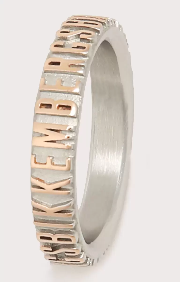 290 Homme Bijoux Bikkembergs Unisex Ring With Embossed Lettering - 1