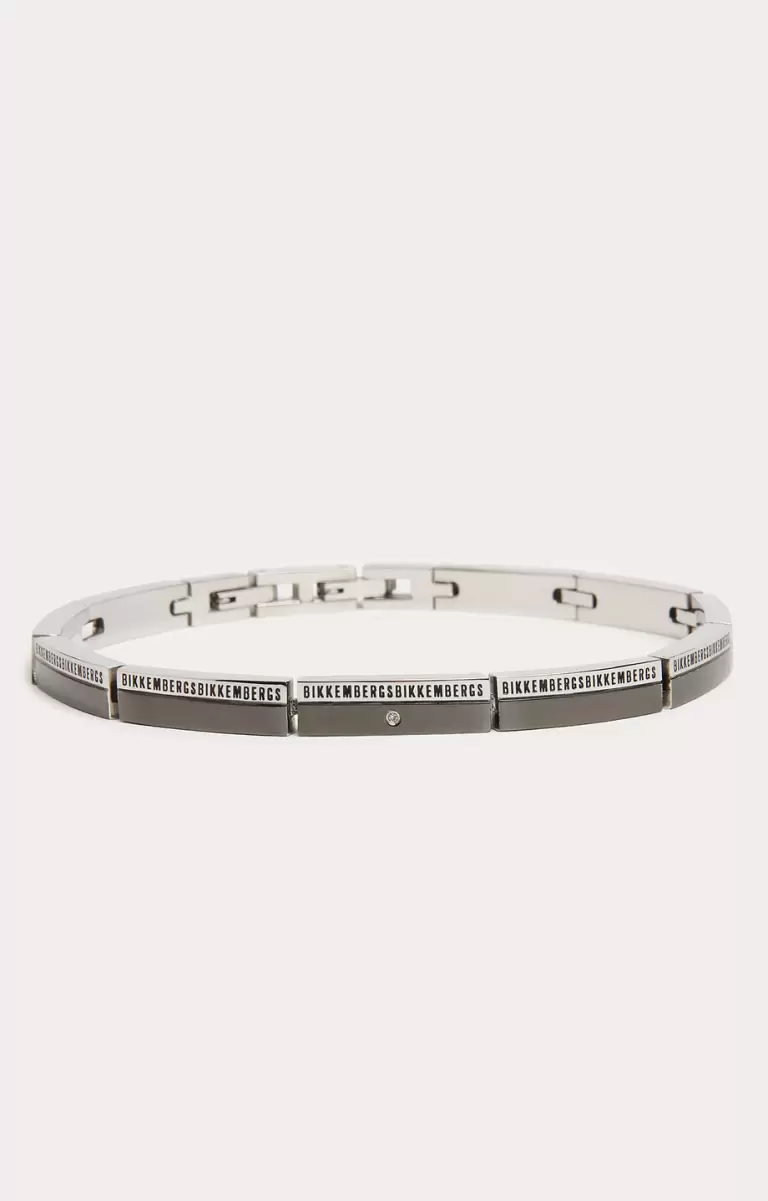 Homme Bikkembergs Slender Men's Bracelet With Diamond 019 Bijoux