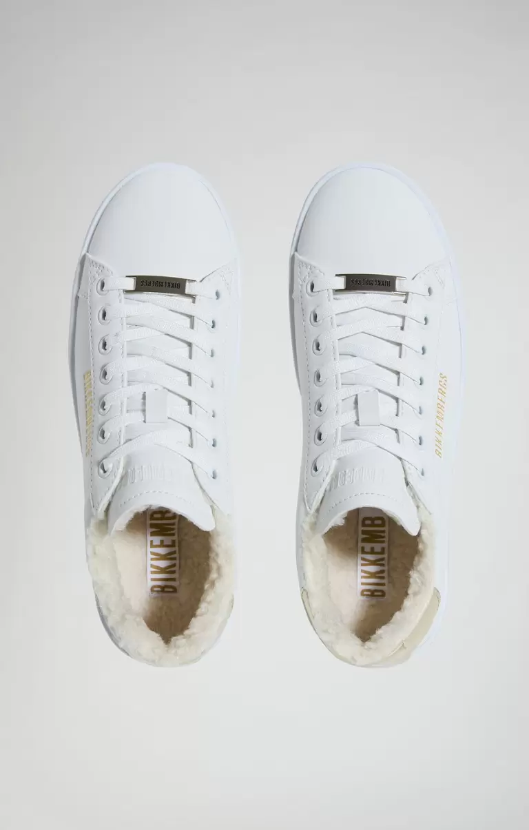 White/Gold Recoba Women's Sneakers Sneakers Bikkembergs Femme - 3
