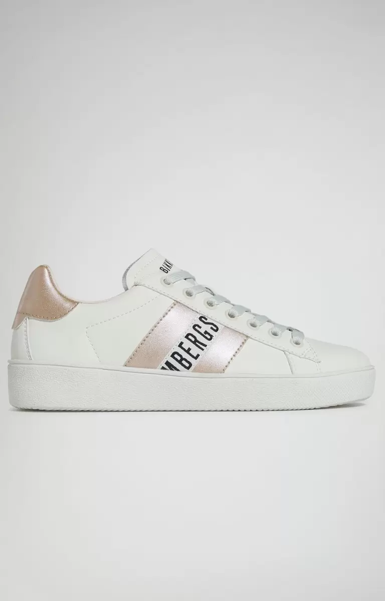Off White/Gold Bikkembergs Recoba Women's Sneakers Femme Sneakers - 1