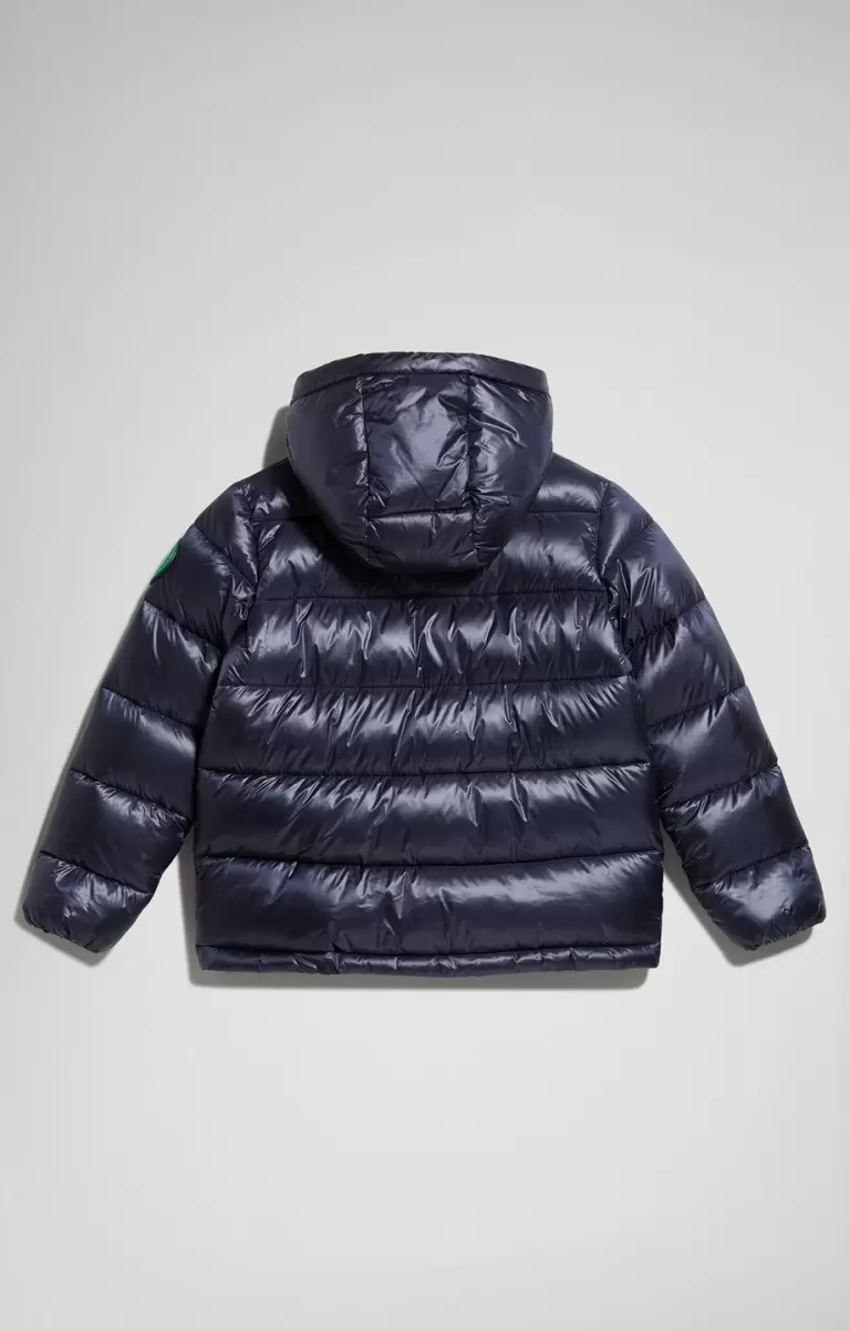 Enfant Vestes Navy Bikkembergs Boy's Puffer Jacket With Hood - 1