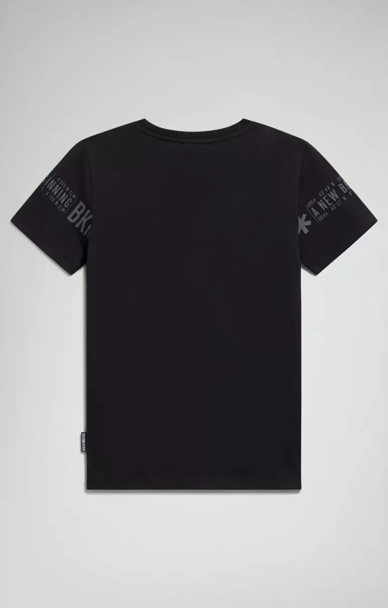 T-Shirts Black Bikkembergs Enfant Boy's Print T-Shirt - 1