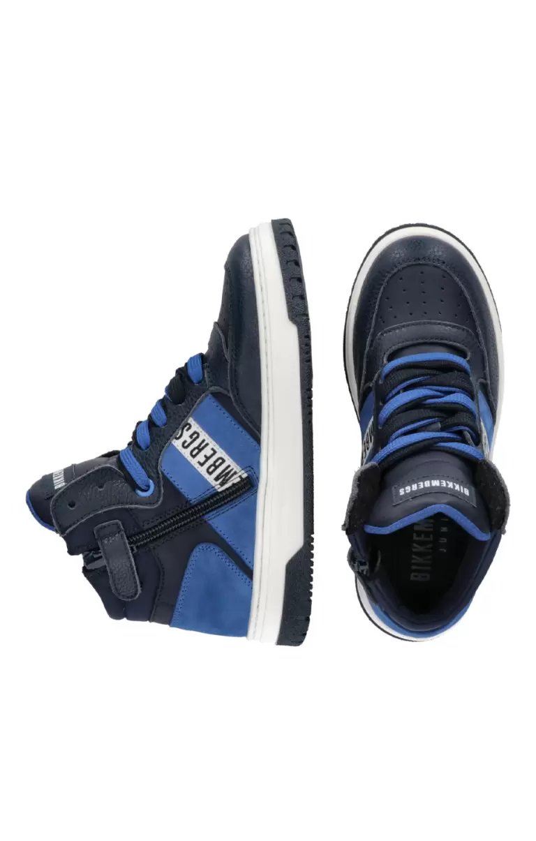 Enfant Bikkembergs Boy's 3167 Sneakers Cashmere-Lined Blue/Bluette Kids Shoes (4-6) - 2