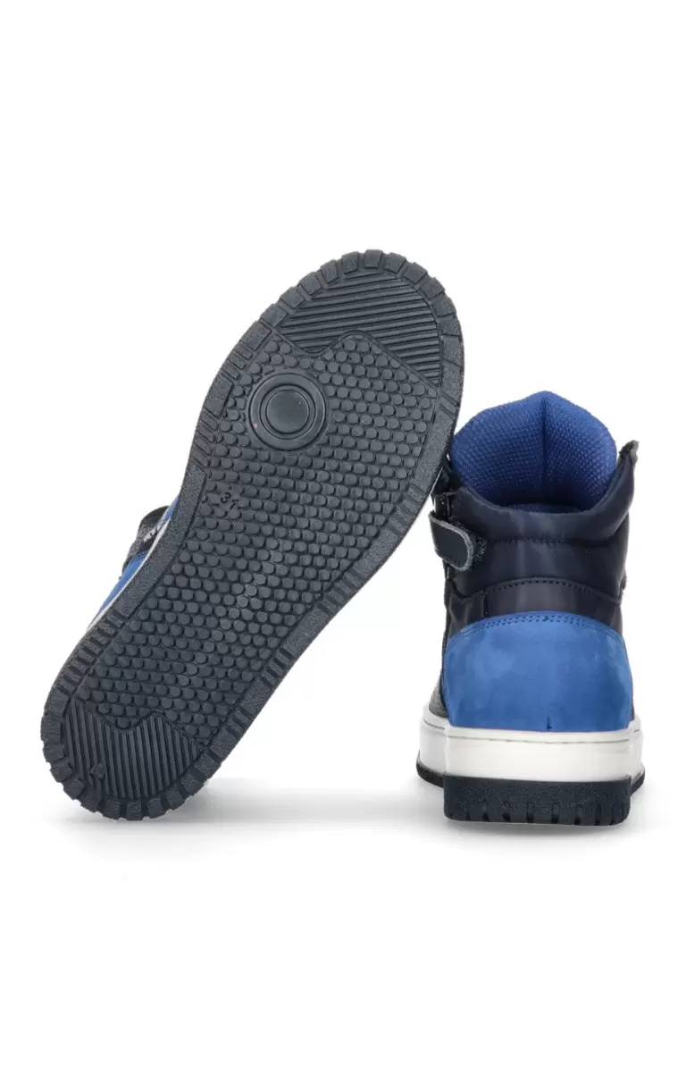 Enfant Bikkembergs Boy's 3167 Sneakers Cashmere-Lined Blue/Bluette Kids Shoes (4-6) - 3