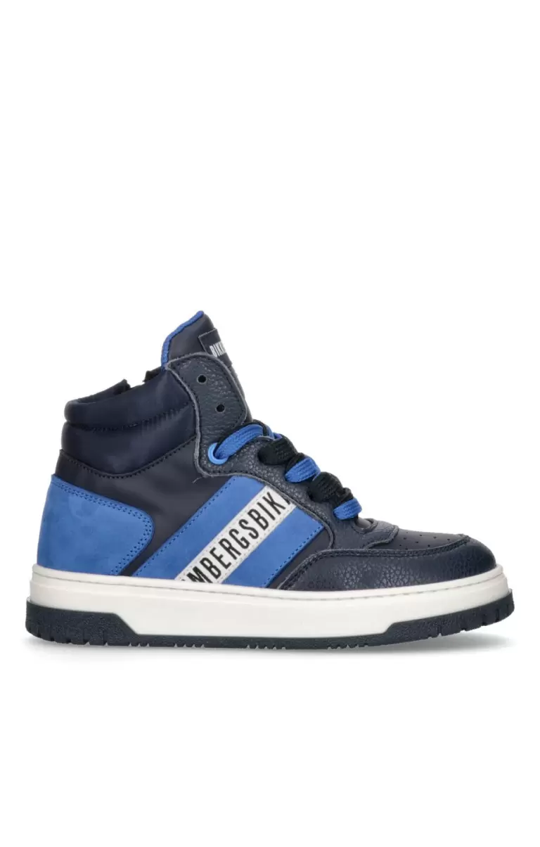 Enfant Bikkembergs Boy's 3167 Sneakers Cashmere-Lined Blue/Bluette Kids Shoes (4-6)