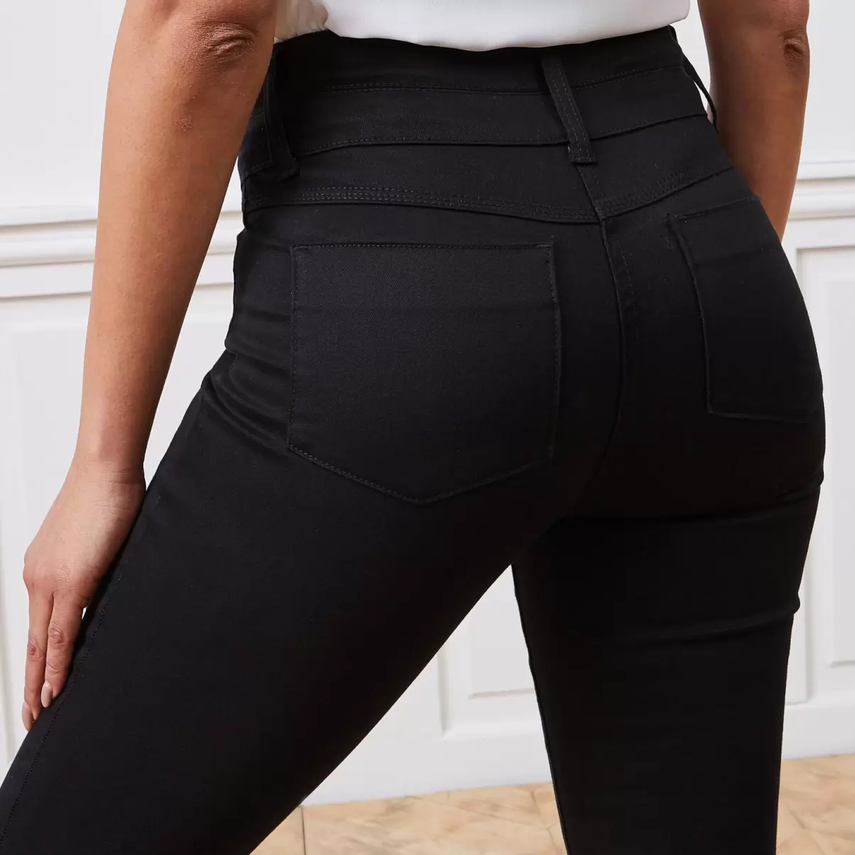 Jean Slim Taille Haute Milan Femme Femme Black Grain De Malic Jeans Propre - 3