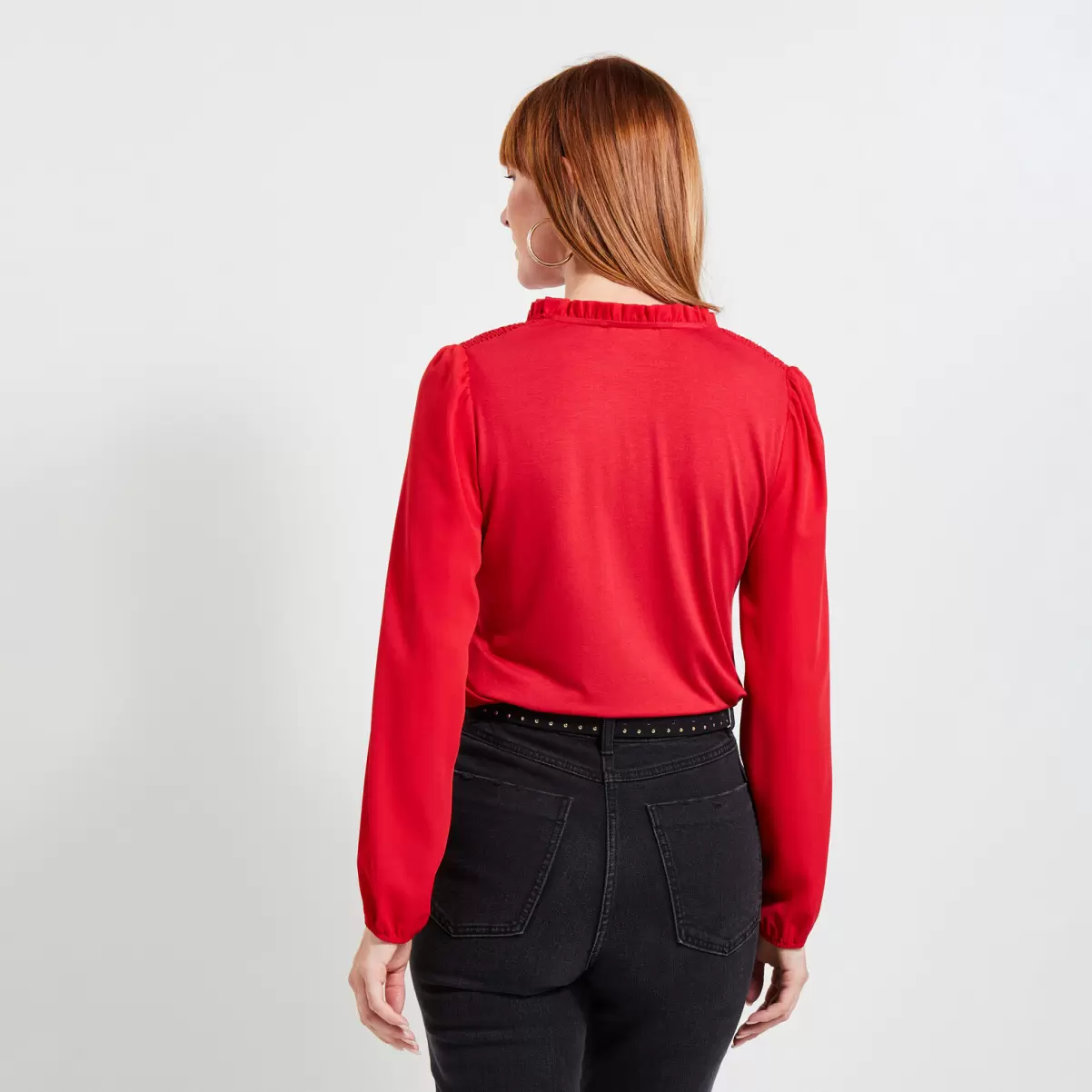 Rouge Femme T-Shirts & Tops Prix Cassé Grain De Malic Tshirt Manches Longues Femme - 1